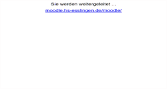 Desktop Screenshot of moodle.hs-esslingen.de